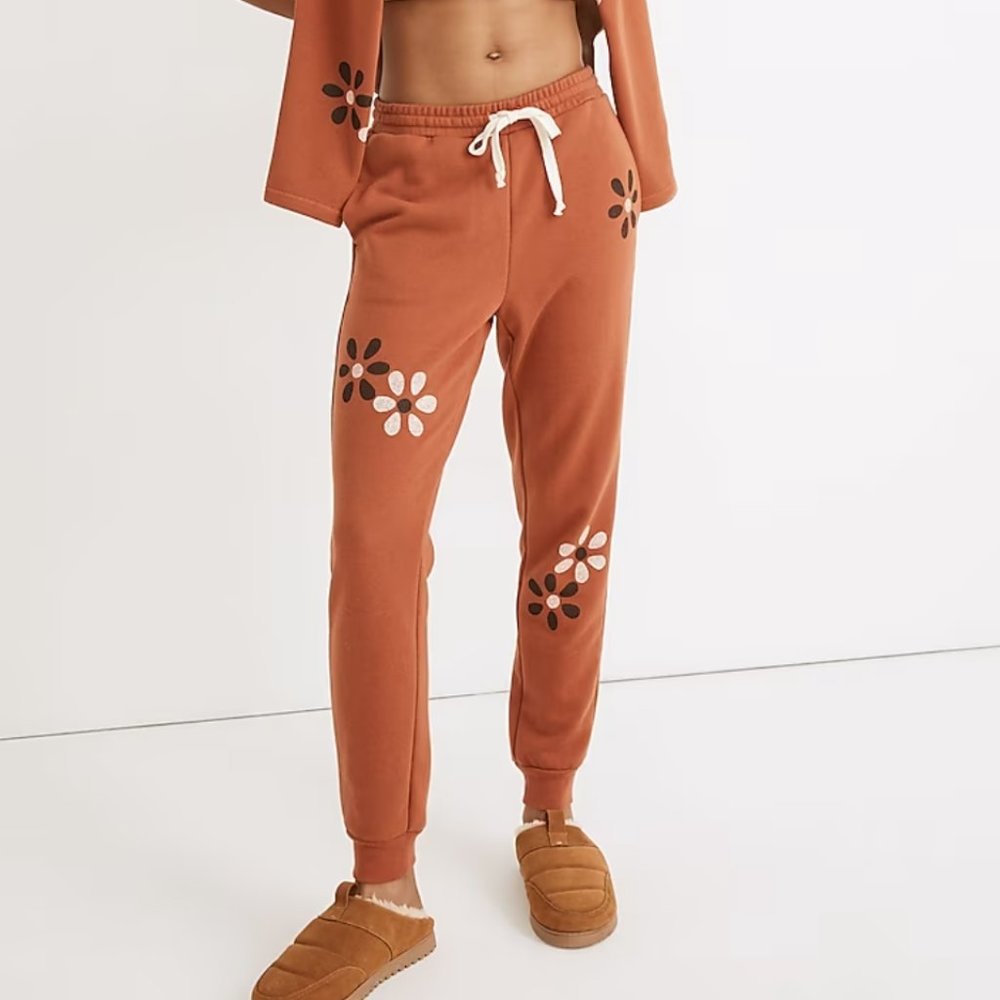 Madewell Terracotta Floral Joggers